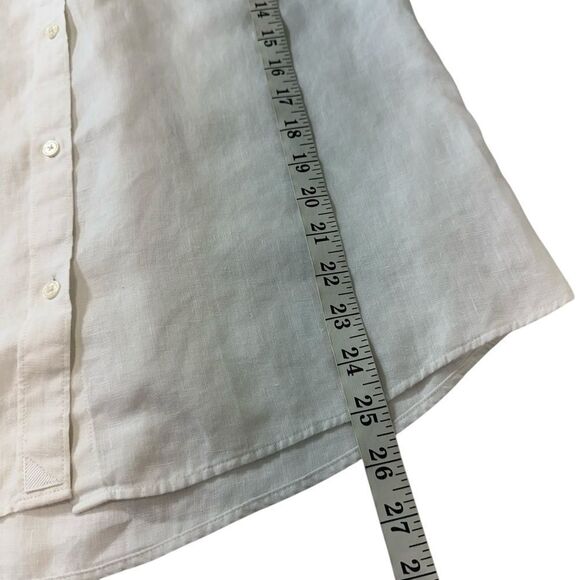 Untuckit Women's Mary Linen Button Front Blouse, 12 - Picture 6 of 9